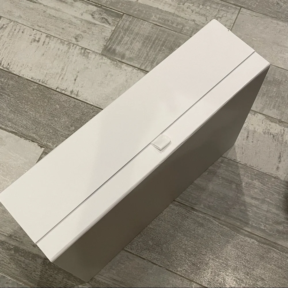 Nadine Merabi Authentic White Magnet Flap On Lead Empty Box Storage Contrast - Picture 6 of 10